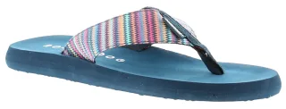 Eva Flip Flop für Damen mit kontrastierendem Segeltuch