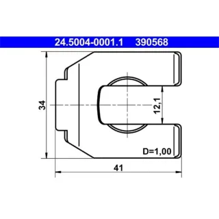 ATE Halter f?r Bremsschlauch ATE Halter f?r Bremsschlauch 24.5004-0001.1