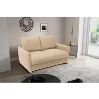 DOMO collection Schlafsofa 700023 Schlaffunktion, Federkern, 2-Sitzer, stabile Liegefläche, Sitzflächen einzeln ausklappbar zum Schlafen, Relaxen und Entspannen