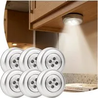 shop'n smile ideoon LED Unterbauleuchte mit Touch-Control, batteriebetriebene Schrankleuchten, selbstklebend - kabellose Push-Lights für Schränke