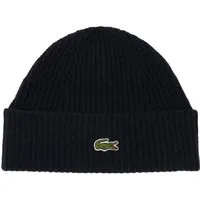 Lacoste Strickmütze Unisex Beanie - Mütze aus gerippter Wolle (navy blue)
