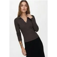 ONLY Polokragenpullover ONLKAYA LS POLO PULLOVER EX KNT Rippstrick