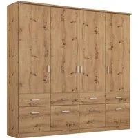 rauch Kleiderschrank Kleiderschrank Schrank Garderobe deckenhoher Schrank BREMEN (optional mit Spiegel, Breiten: 91/136/181 cm, Höhe: 199 cm) in vielen Farbvariationen, inkl. Kranzblende MADE IN GERMANY