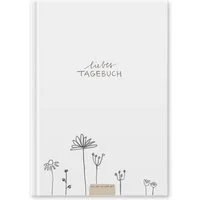 Eine der Guten Verlag Tagebuch großes Notizbuch weiß, 120 Seiten, 80 g Recyclingpapier weiß, Hardcover, 18x24 cm mit Linien