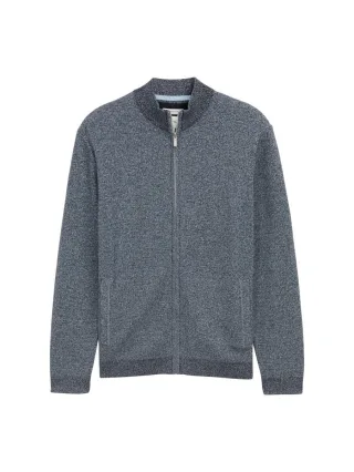 Tom Tailor - Strickjacke mit Stehkragen blau - Gr. - XXL