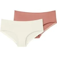 Schiesser Panty Cotton Lace (2er Pack) mit femininem Spitzenband am Bund