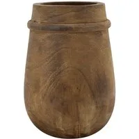 Chic Antique Blumentopf Chic Antique - Vase Blumenvase Deko Holzvase aus altem Holz Braun