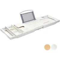Tranquil Beauty Hutablage Tranquil Beauty Bambus Badewannenablage ausziehbar mit Tablethalter