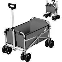 Woltu Bollerwagen (1-tlg), faltbar, mit Bremsen Doppelrädern, 80 kg belastbar