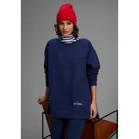 Laura Scott Longsweatshirt Weiche Baumwollmischung mit Seitenschlitzen und Schriftprint
