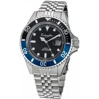 Eichmüller Taucheruhr Herrenuhr Schwarz/Blau Edelstahlband 20 ATM 43 mm 3464-03