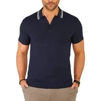 SOULSTAR Poloshirt S2TALSI Herren Basic Kurzarm Knit Polo Hemd Feinstrick Kontrast