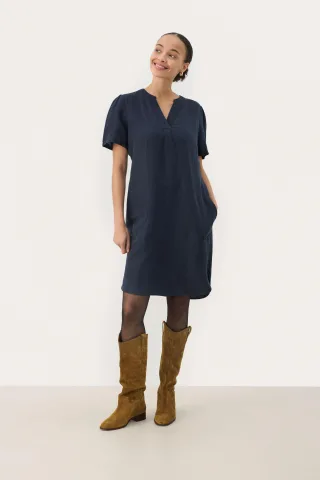 Kleid Gerade Passform blue navy