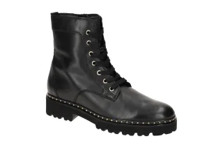 Gabor 51.751 Damen Stiefeletten Schwarz Gold Nieten Echtleder Best Fitting