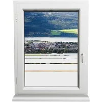 INDIGOS UG Fensterfolie StreifenSicht – Fensterfolie Blickdicht mit UV-Schutz H50Line