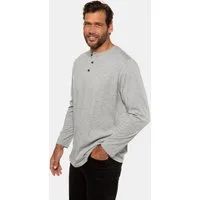 JP1880 T-Shirt Henley Basic Shirt Langarm Knopfleiste
