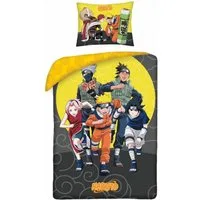 Naruto Bettwäsche Set Baumwolle Bettdeckenbezug 140 × 200 cm mit 70 × 90 cm Kissenbezug, 2 teilig