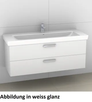 Artiqua 414 Waschtischunterschrank für Subway 2.0 7176D0 Weiß Hochglanz Select, 414-WU2L-V75-7160-12 414-WU2L-V75-7160-125