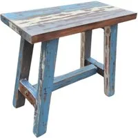 LebensWohnArt Sitzhocker Massivholz Hocker RANCH 50cm multi-color Beistelltisch Sitzhocker