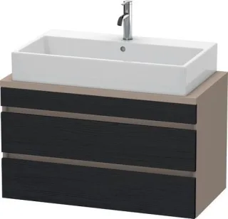 Duravit DuraStyle Konsolenwaschtischunterbau wandhängend Eiche Schwarz & Basalt Matt 900x478x512 mm  DS530801643