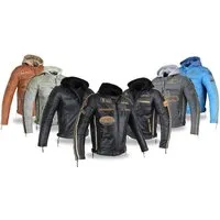 Alpha Speeds Motorradjacke - /Freizeit Herren Lammlederjacke Bikerjacke Highway 11 (Abnehmbares Innenfutter und Kapuze, (NEUE VERSION 2025) Aus weichem Lammleder, inkl. einsetzbarer Protektoren
