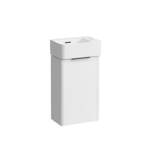LAUFEN BASE für INO Waschtischunterschrank H4030521102601 199x324cm, 1 Tür, Griffleiste Aluminium eloxiert, weiß matt