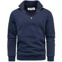 Amaci&Sons Sweatshirt LANDON Troyer Troyer Herren Pullover Zipper Sweatjacke Sweatshirt Sweatjacke