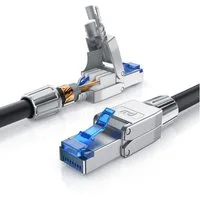 Primewire LAN-Kabel, CAT.8, RJ-45 (Ethernet) (1000 cm), Netzwerkkabel CAT 8, Gigabit Ethernet 40 Gbit/s, S/FTP Patchkabel 10m
