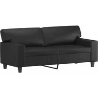 vidaXL Sofa 2-Sitzer-Sofa Schwarz 140 cm Kunstleder, 1 Teile
