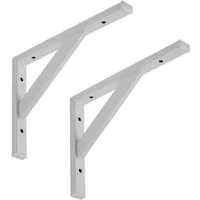 SO-TECH® Wandregalhalter Schwerlastkonsole Schwerlastwinkel Regalwinkel Wandkonsole, Spar-Set 2-tlg., Stahl, Tragkraft 75 kg / Paar, 295 x 215 mm weiß
