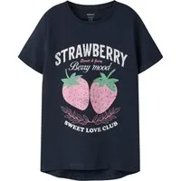 Name It T-Shirt NKFVIX SS TOP Baumwollmischung, normal geschnitten