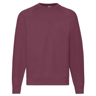 Fruit of the Loom - "Classic" Sweatshirt für Herren/Damen Unisex Raglanärmel (Burgunderrot)