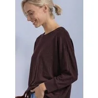 STREET ONE 3/4-Arm-Shirt Batwing Shirt im Melange-Look