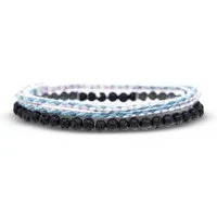 Made by Nami Armband Set 2x Surfer Armband Damen & Herren Perlenarmband Boho Armband (Set, 2), Handgemacht Boho Style Freundschaftsarmbänder