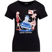 QueenKerosin Print-Shirt Dangerous Curves (1-tlg) mit 50s Comic Art Print