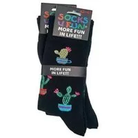 Socks 4 Fun Freizeitsocken Socks 4 Fun Motivsocken Kaktus (2-er Bündel, 2-Paar, 2 Paar) lustiges Design