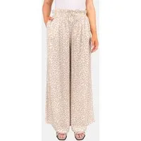 Seasons of April Palazzohose PENELOPE (1-tlg) Leo Hose Damen, Weit, aus Satin, Animal Print, Palazzo Penelope
