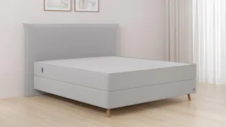 BRUNO Boxspringbett Premium 240x200cm in Hellgrau | Matratzen-Härtegrad: Links H2 / Rechts H3 | mehrfach ausgezeichnet in Design & Qualität
