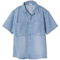 jonen Kurzarmhemd Jungen Kurzarm-Hemd aus Light-Denim