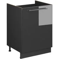 Vicco Unterschrank Fame-Line, Anthrazit Hochglanz/Anthrazit, 60 cm (1-St)