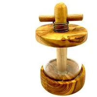 Olivenholz-erleben Kräutermühle aus Olivenholz mit Mahlwerk für Küchenkräuter manuell, (1 Stück), für würzige Gerichte in der gesunden Küche