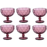 Schäfer Elektronik Schale 6er Set Diamond – 300 ml Eisschalen Set für Desserts und Snacks, Glas, (6-tlg)