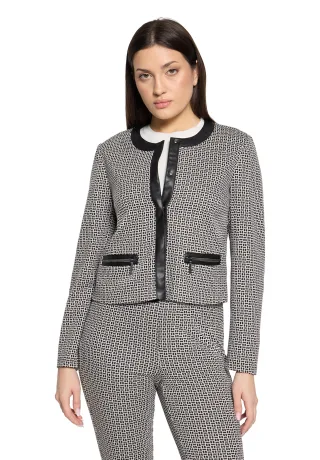 Betty Barclay - Blazer-Jacke weiß/schwarz - Gr. - 48