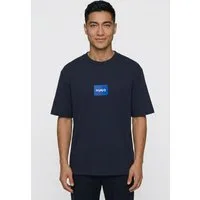HUGO Blue T-Shirt Regular Fit, Kurzarm, Hugo-Print