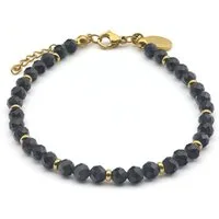 LAVISA Armband Edelstein Armband - 4mm Naturstein Perlen Granat