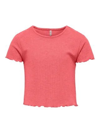 KIDS ONLY - KOGNELLA S/S O-NECK TOP NOOS JRS Sugar Coral - Gr. - 146/152