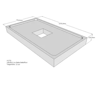 Neuesbad Wannenträger für Bette Floor 1400x800 SD22834
