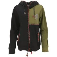 Guru-Shop Strickjacke Goa Hoodie Jacke, Ethno Kapuzen Jacke -.. alternative Bekleidung