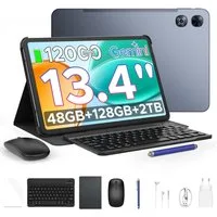 POCKAM P13 13.4" 2.4K 120Hz Tablet mit Tastatur, 12000mAh, 128GB ROM Tablet (13.4", 128 GB, Android 16, WiFi, Android 16 mit Gemini AI, Widevine L1, 13MP + 8MP, Dual-Lautsprecher)