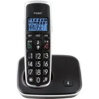 Fysic FX-6020 Seniorentelefon (Mobilteile: 1-2, Netzspannung 100-240 V AC, Seniorentelefon mit großen Tasten, Hörgerätkompatibel, 10h Sprechzeit)